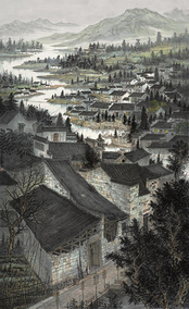 朱正发作品《南国秀色》 规格：230×130cm
